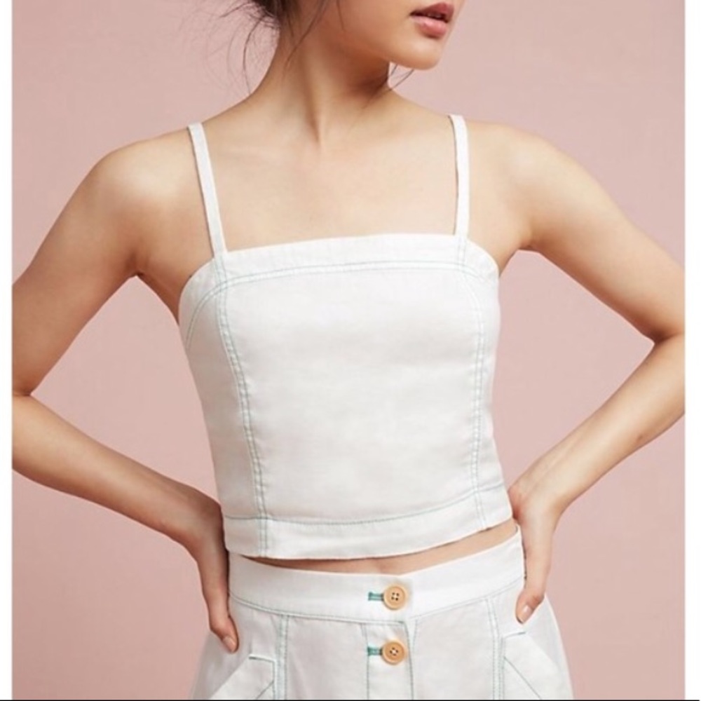 NWT Anthropologie Riverine Cropped Top - Picture 1 of 3